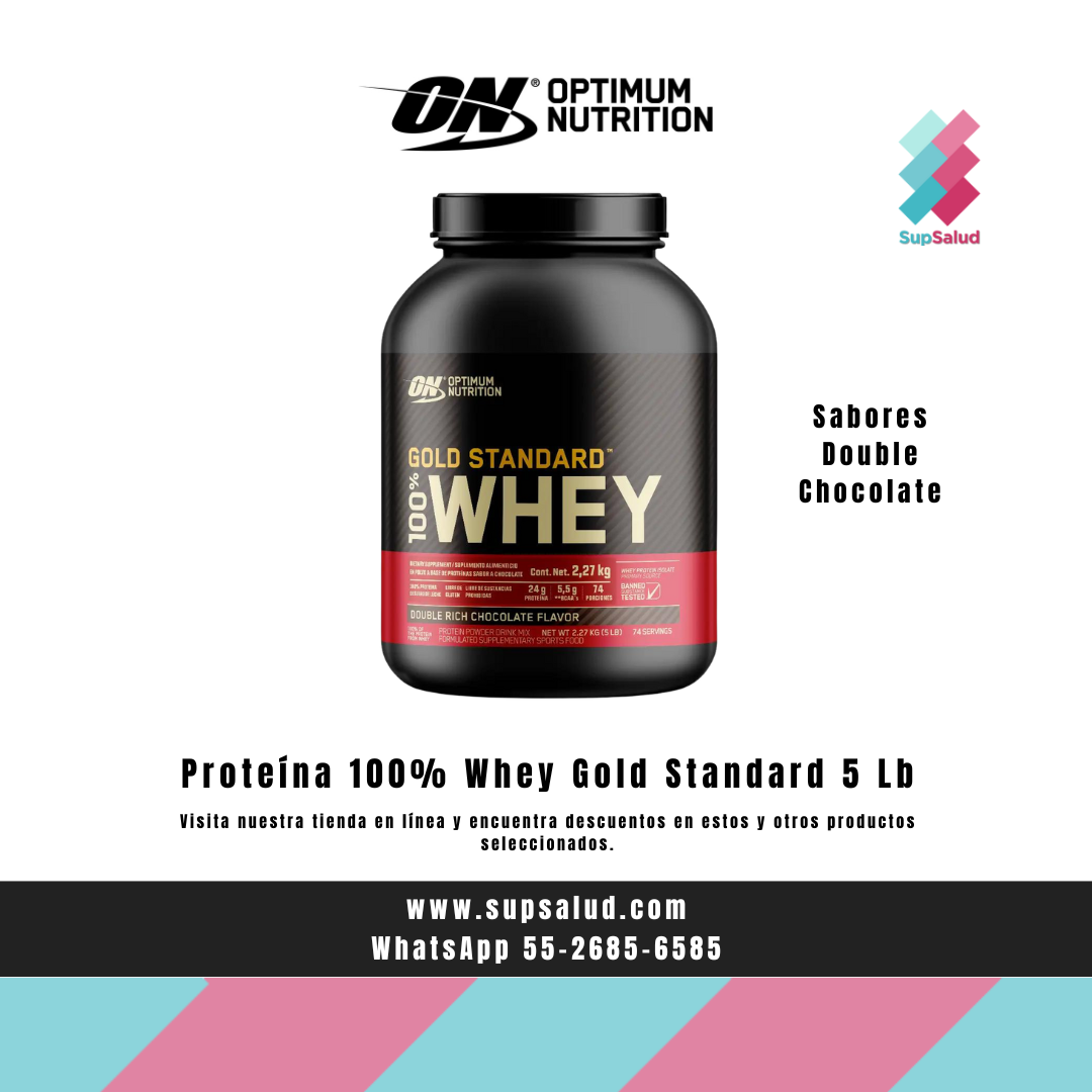 Proteína 100% Whey Gold Standard Optimum Nutrition 5 Lb – SupSalud ...