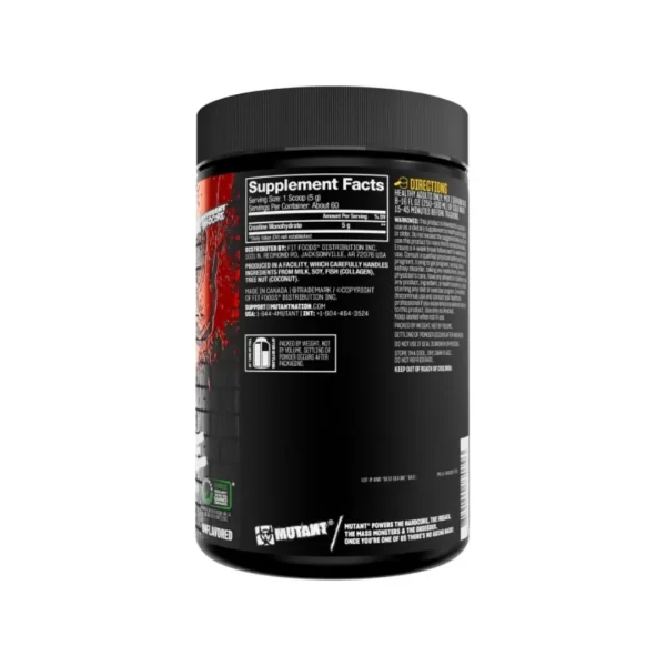 Mutant-Creatine-reverse-apizaco reverso de un bote de Mutant Creatine