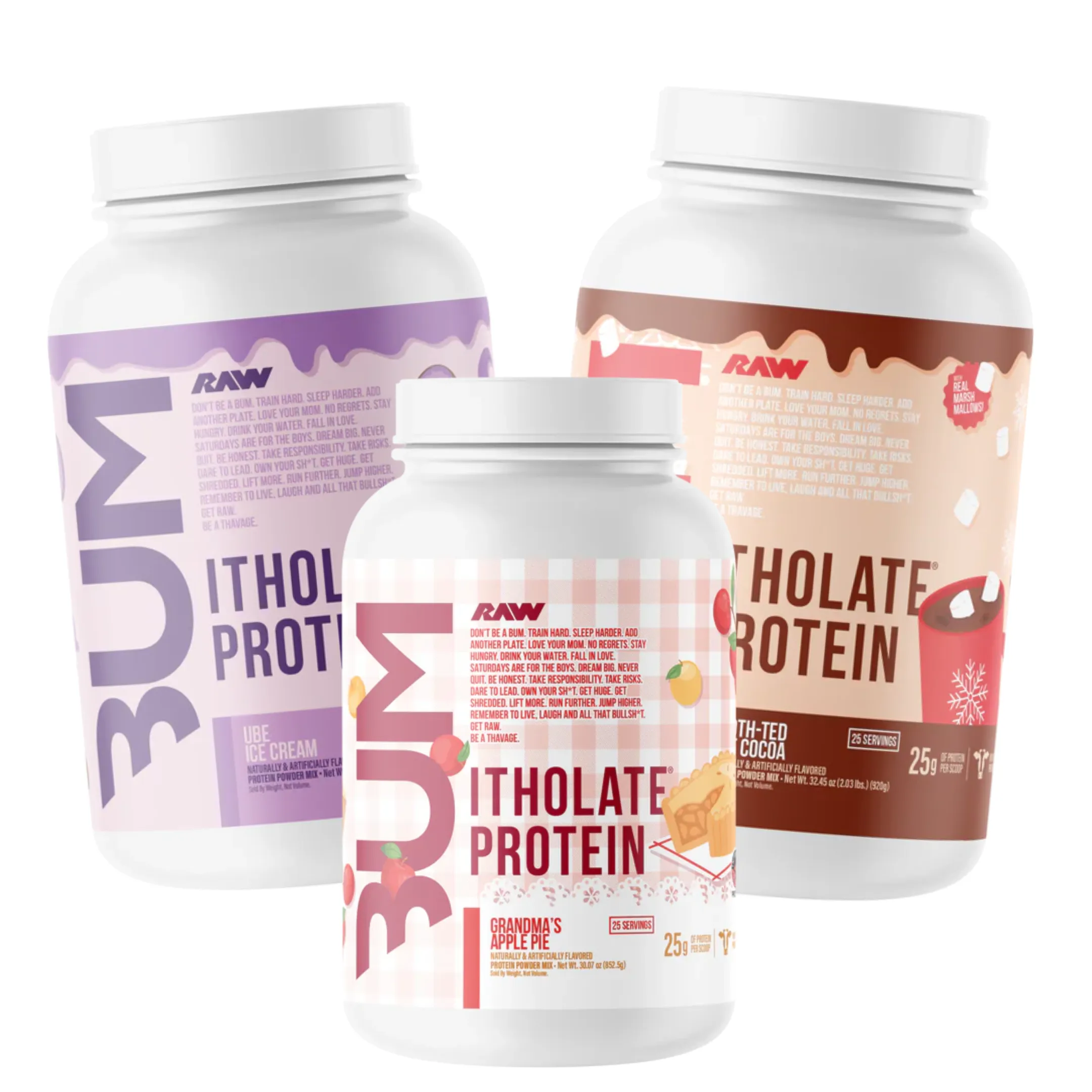 ¿A qué sabe la Proteína Sabor Napolitano de RAW Nutrition? 4 3 botes de Itholate Protein