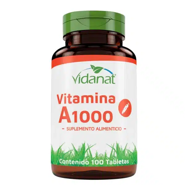 Vitamina A 1000mg | 100 Tabletas | Vidanat | Vitaminas