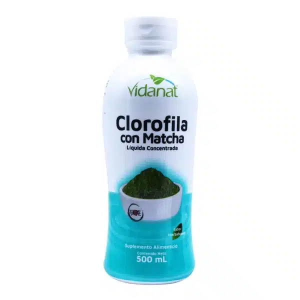 Clorofila con matcha | 500 ml Líquido | Vidanat | Antioxidante